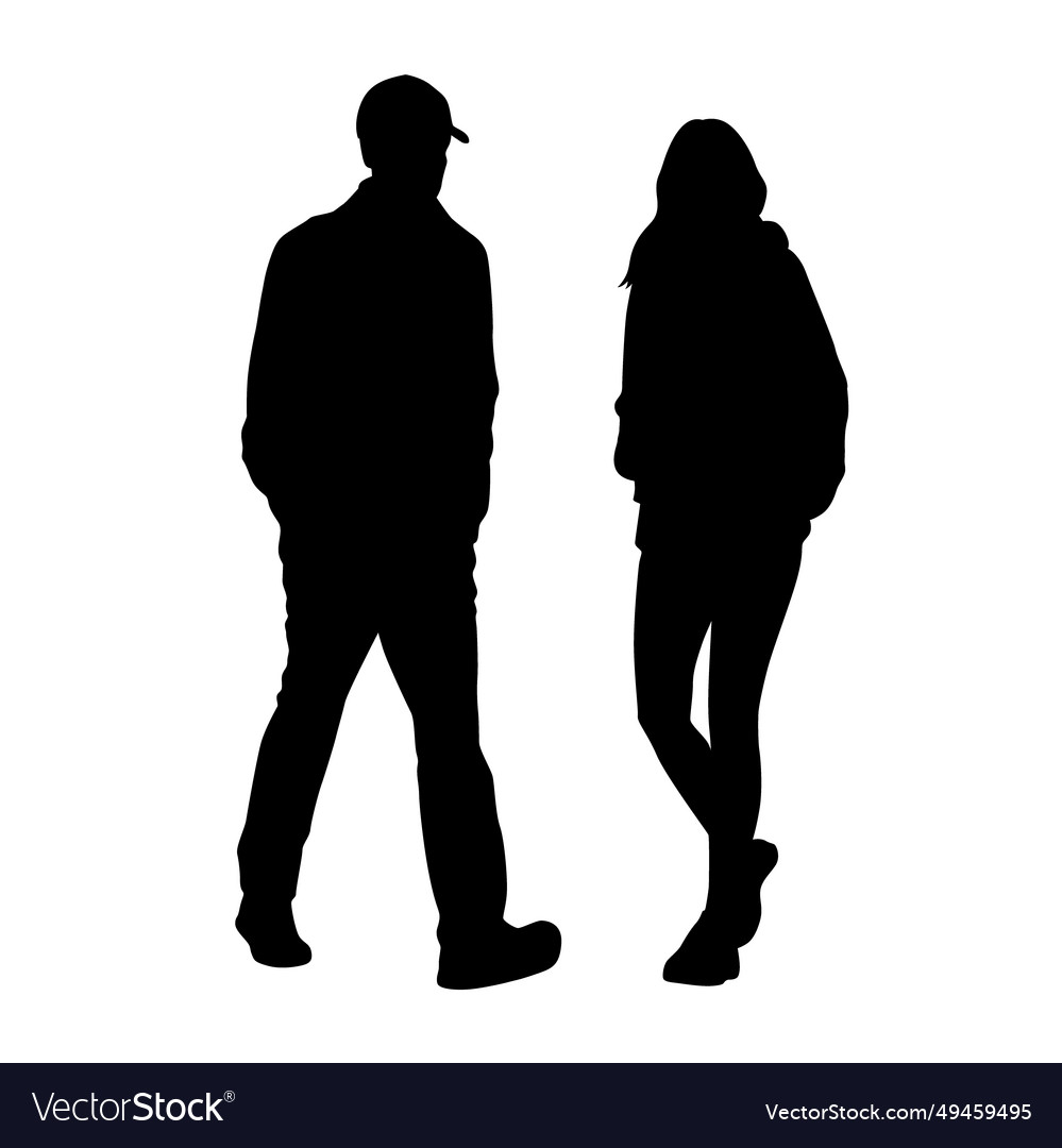 Man and woman walking forward couple Royalty Free Vector