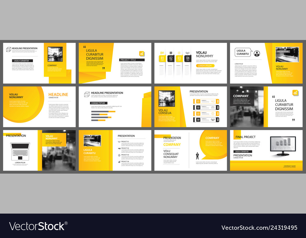 Presentation and slide layout template design Vector Image