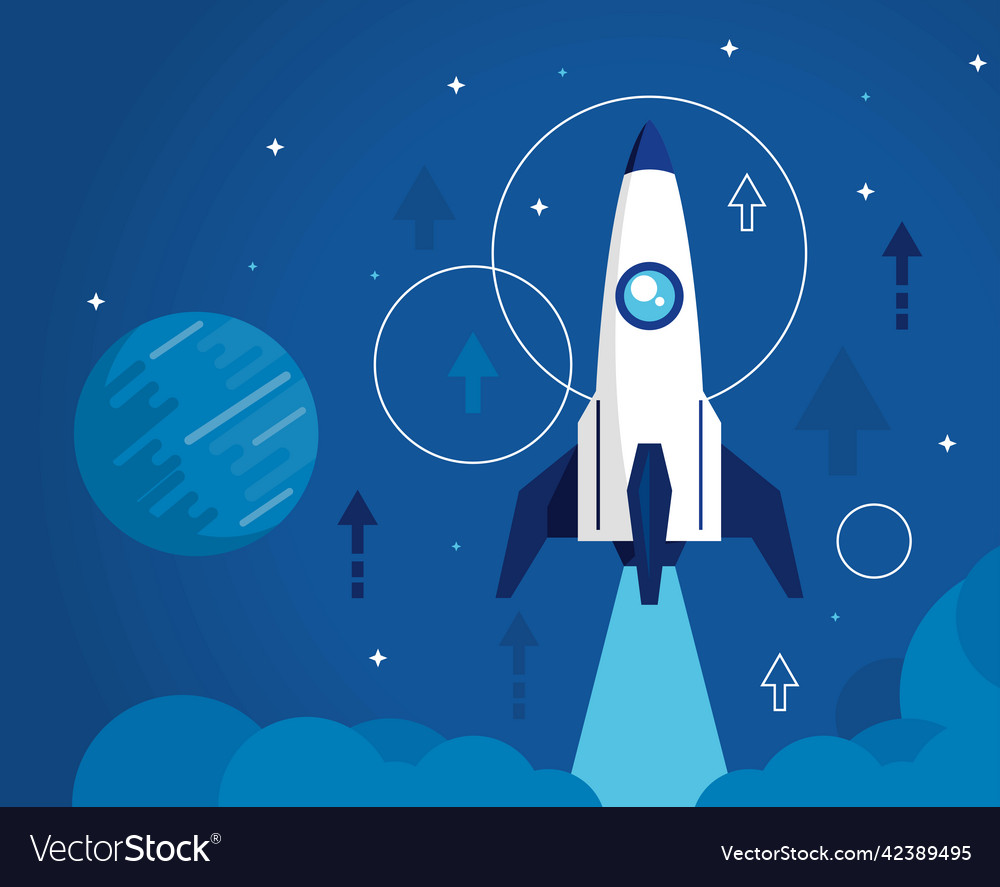 Rocket start up with arrows