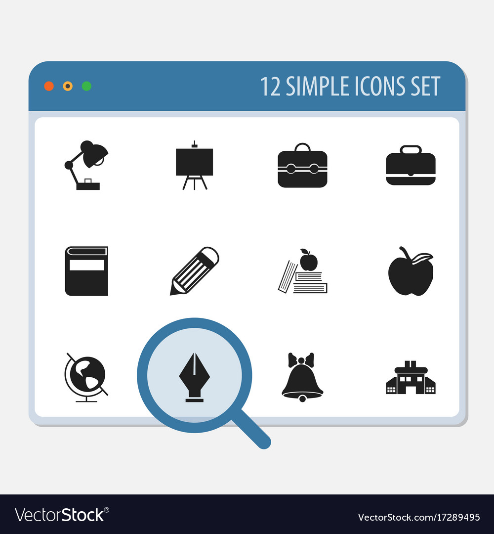 Set of 12 editable knowledge icons includes