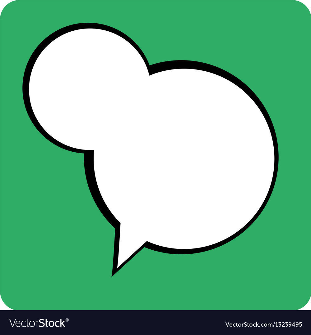 Speech bubble message isolated icon