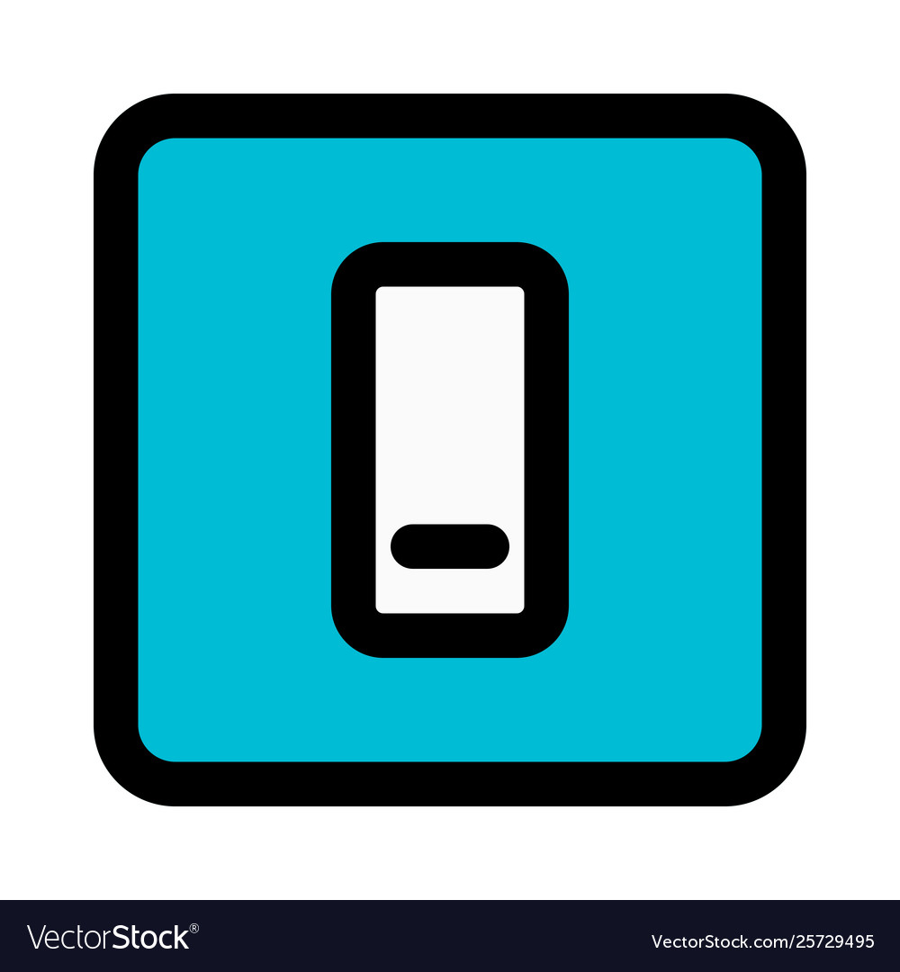 Switch for turning on isolated white background