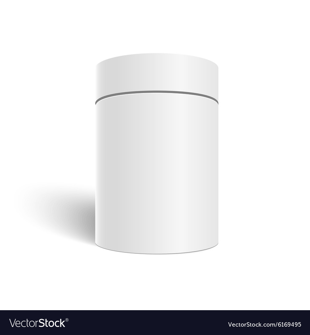 White 3D Cylinder Isolated on White Royalty Free Vector