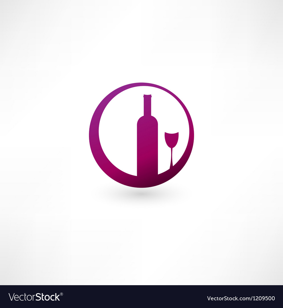 A bottle of wine and glass icon
