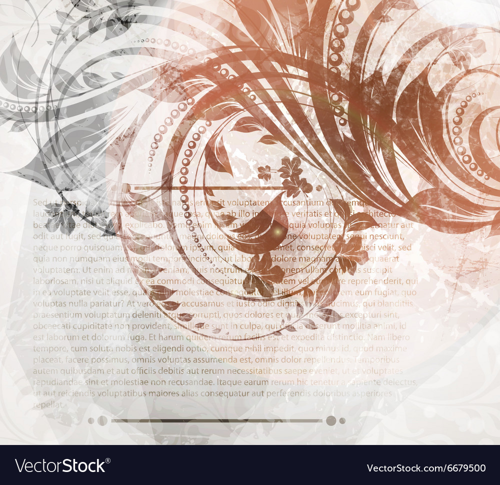 Abstract vintage background with autumn leaves