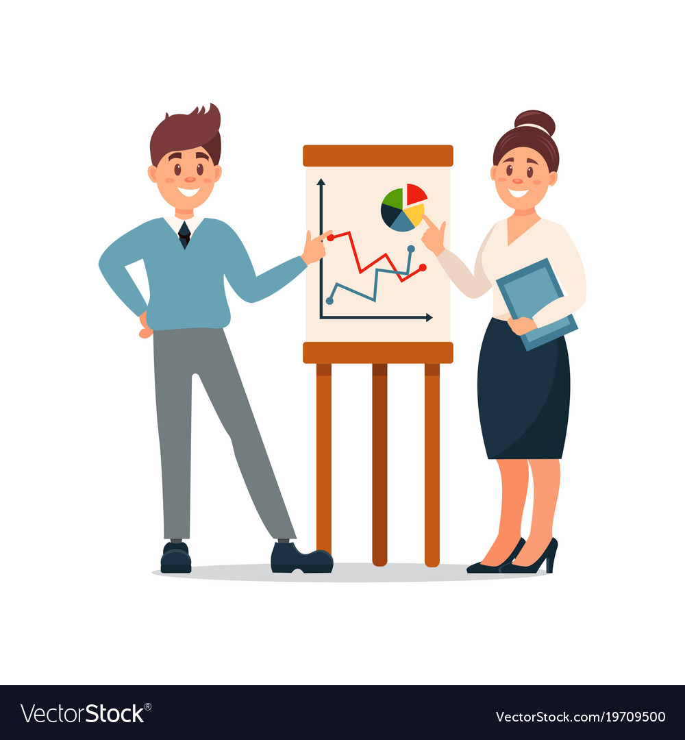 Business People Explaining Information Graphics On