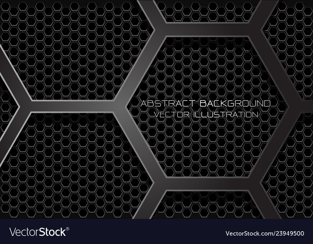 Dark Mesh Hexagon Pattern