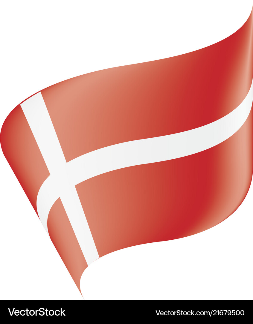 Denmark flag Royalty Free Vector Image - VectorStock