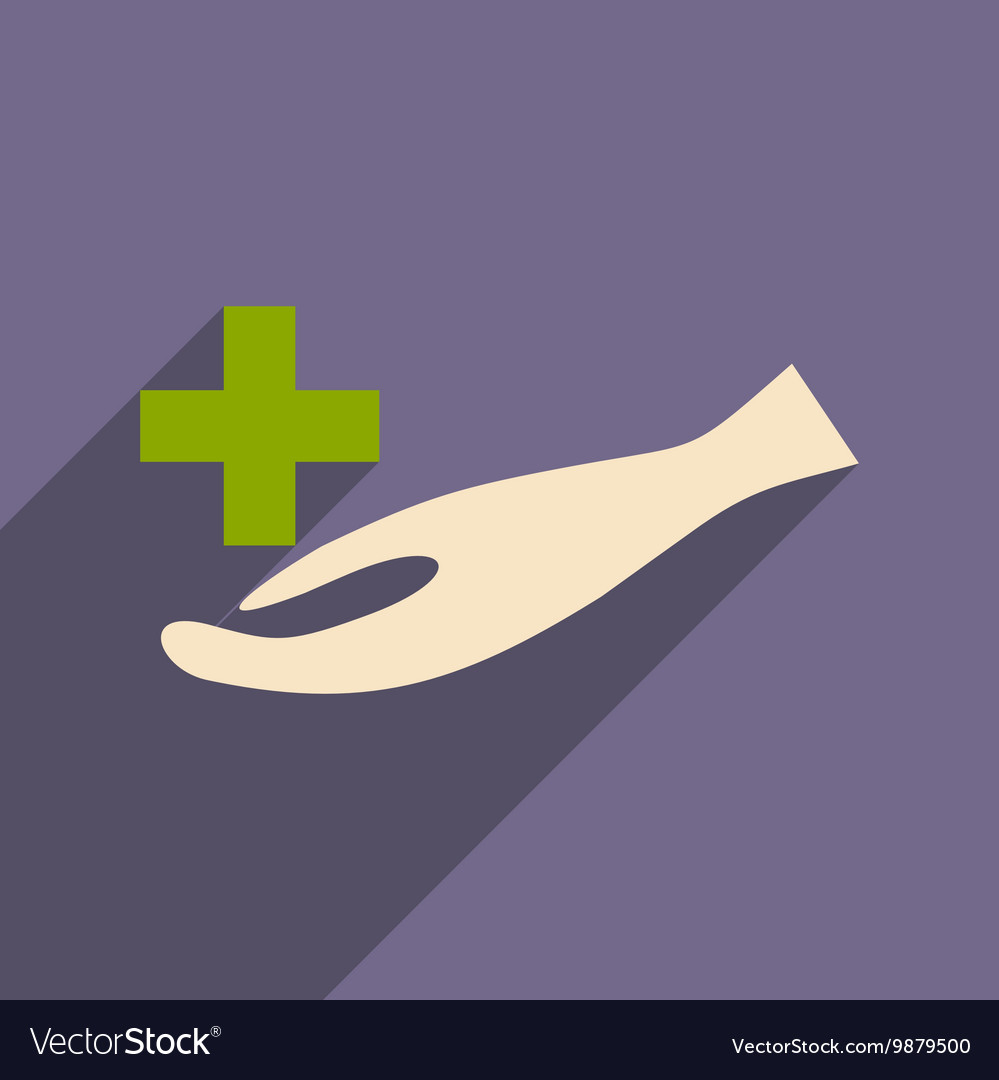 Flat with shadow icon and mobile application