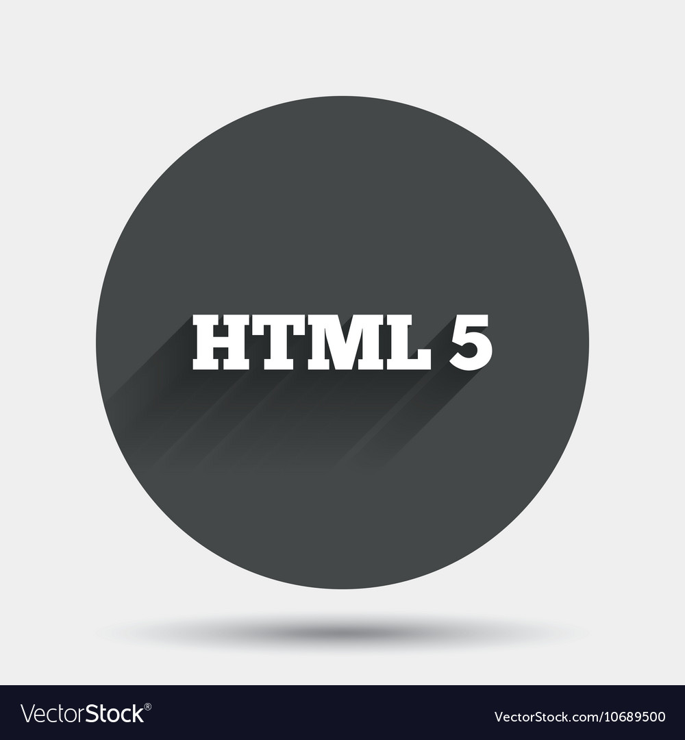 Html5 sign icon new markup language symbol