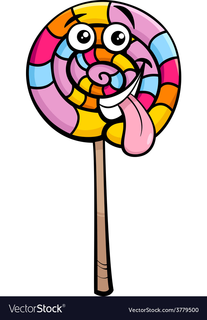 Lollipop candy cartoon Royalty Free Vector Image