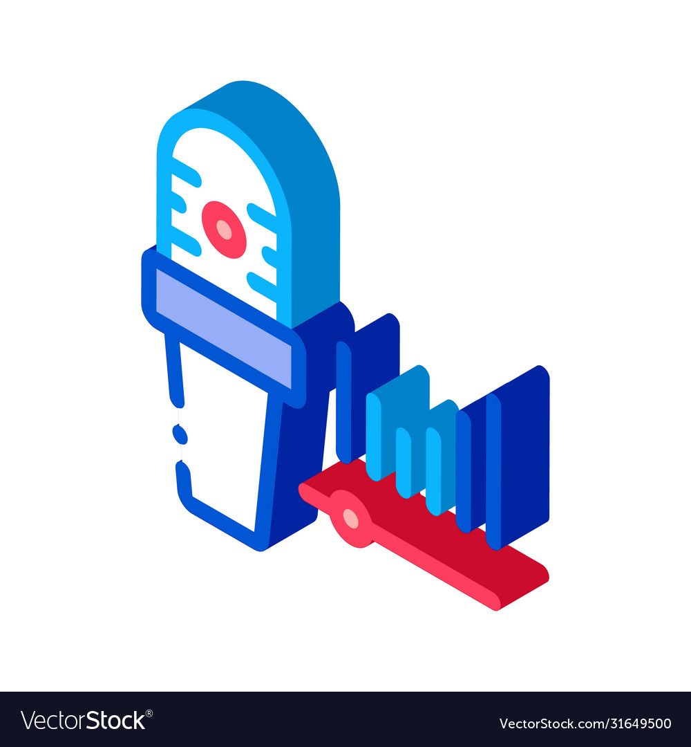 Microphone audio waves isometric icon