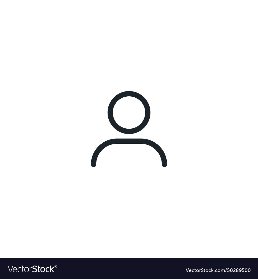 Minimalist user icon design on a clean background vector image Minimalist user icon design on a clean background