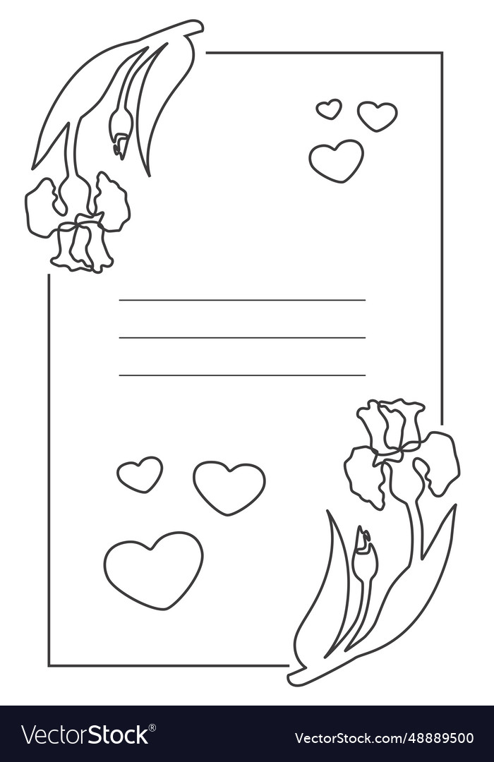 Rectangular coloring card with place for text