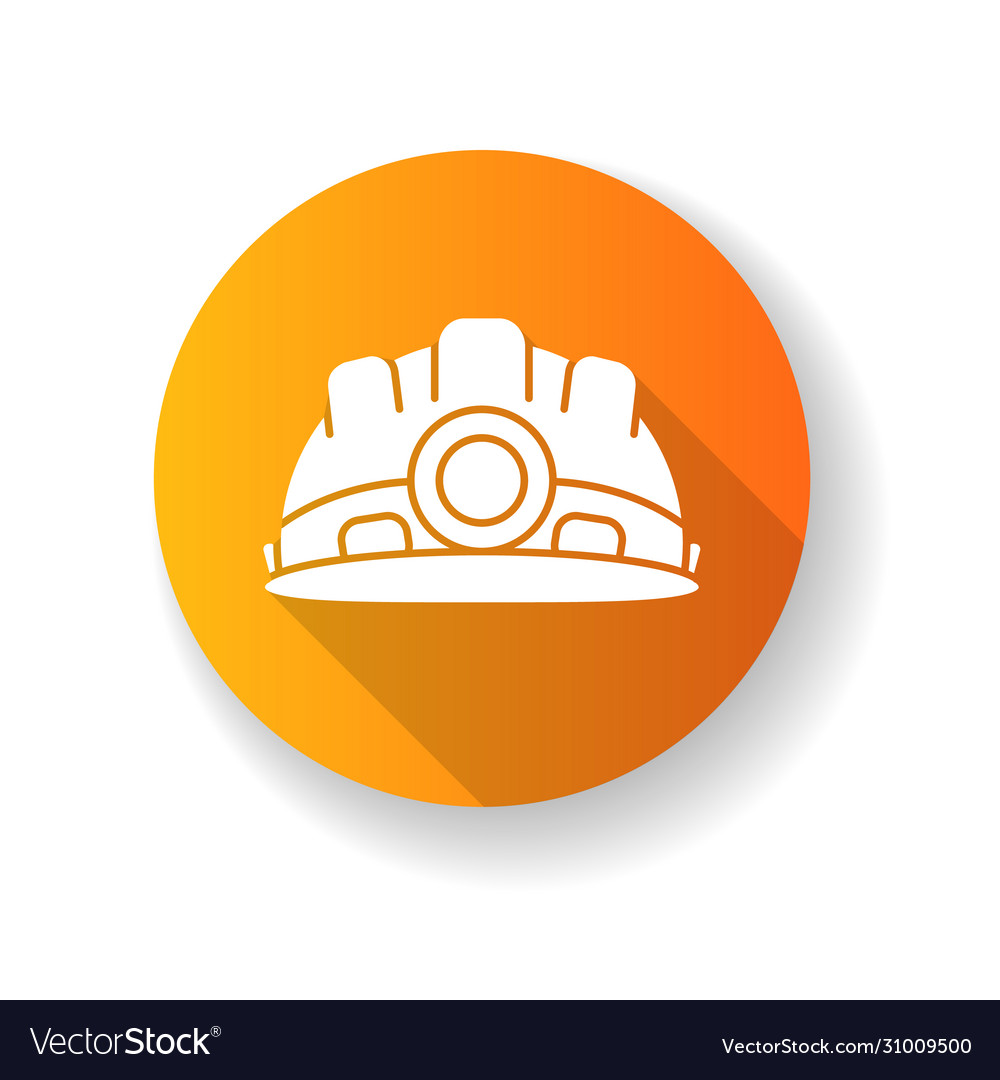 Safety equipment orange flat design long shadow