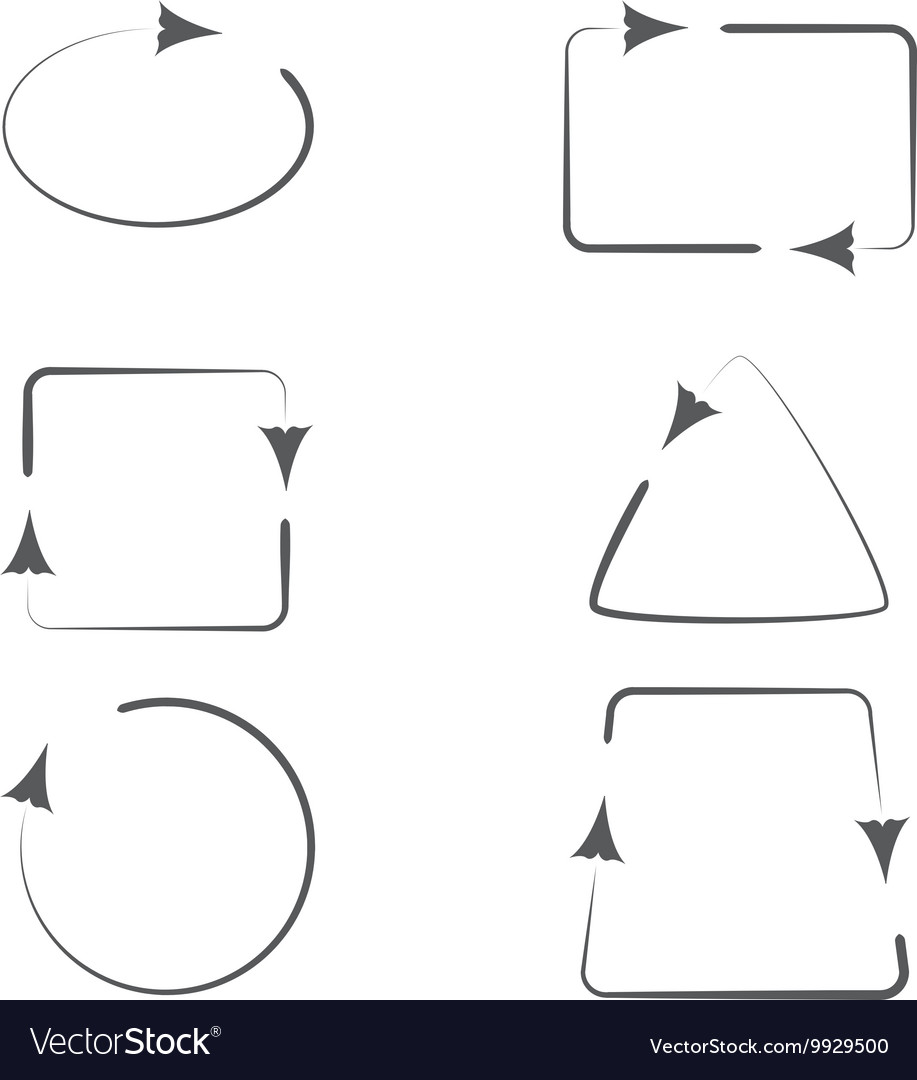 Set of frames with arrows