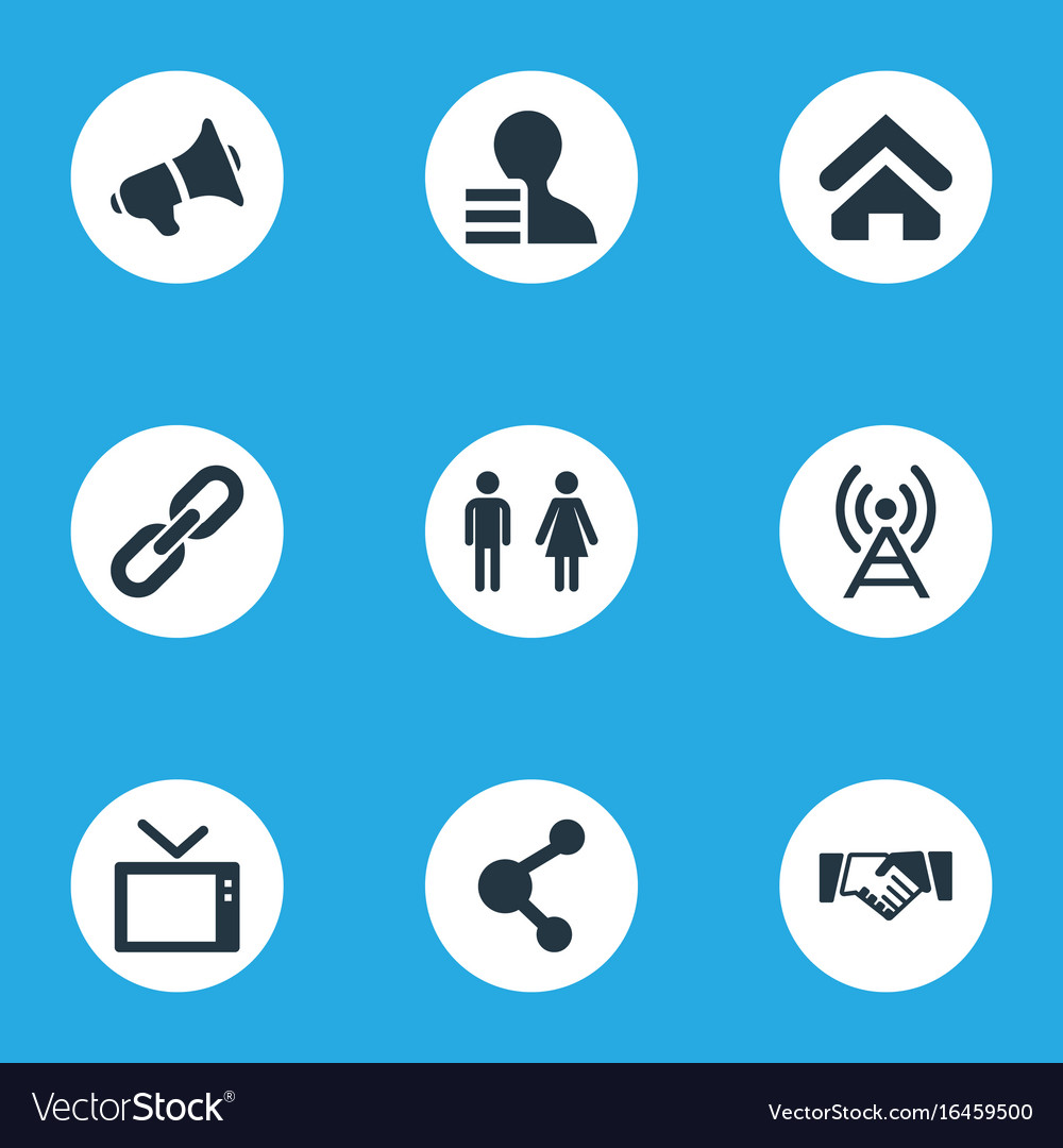 Set of simple network icons