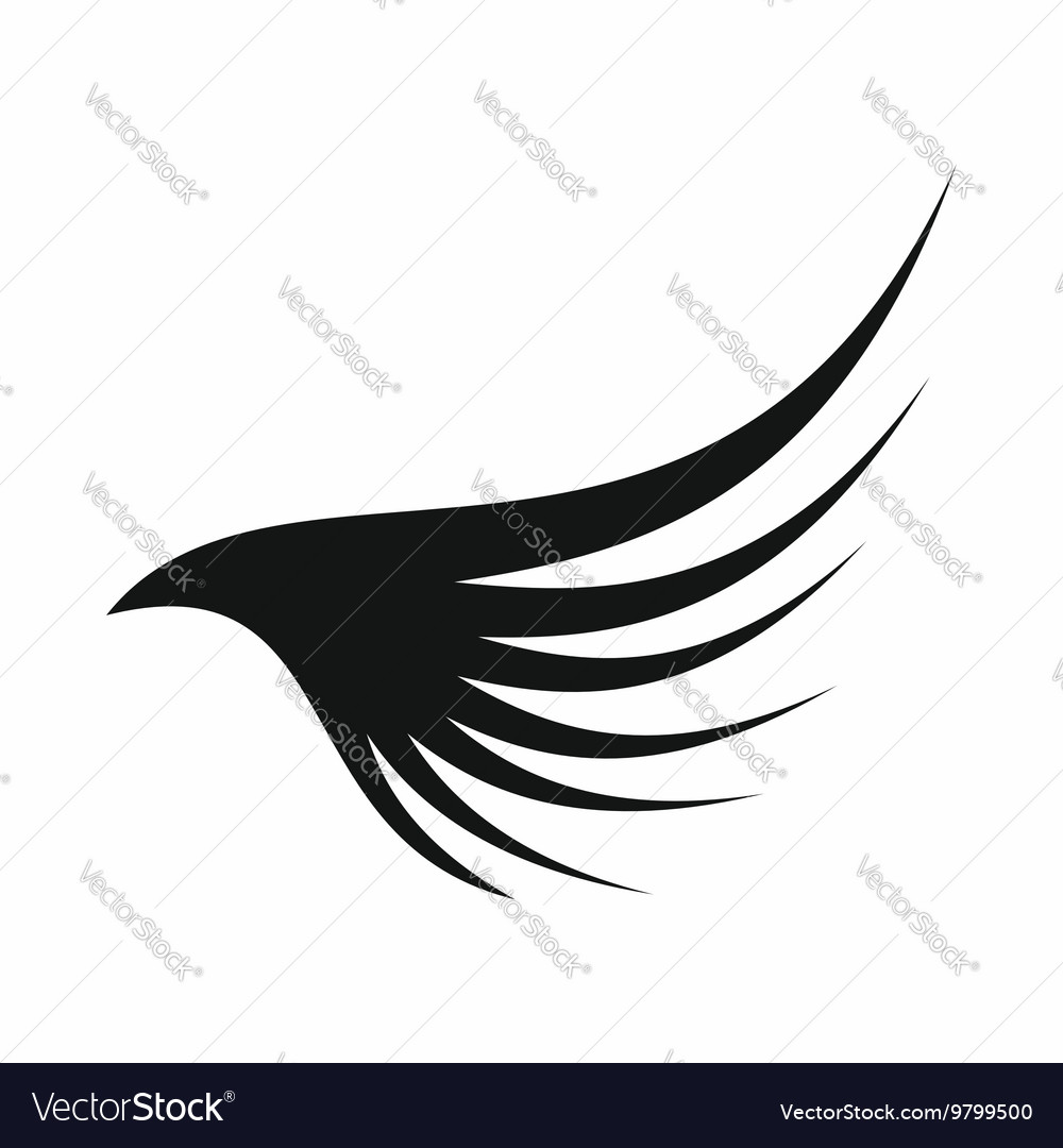 Wing icon simple style Royalty Free Vector Image