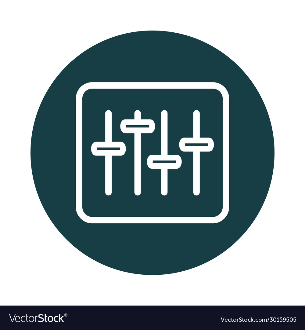 Audio equalizer sound block style icon