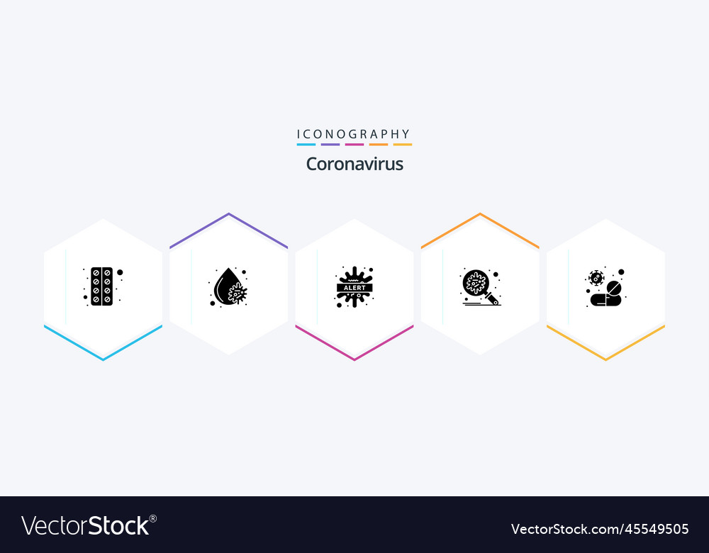 Coronavirus 25 Glyph-Symbolpaket inklusive Medizin