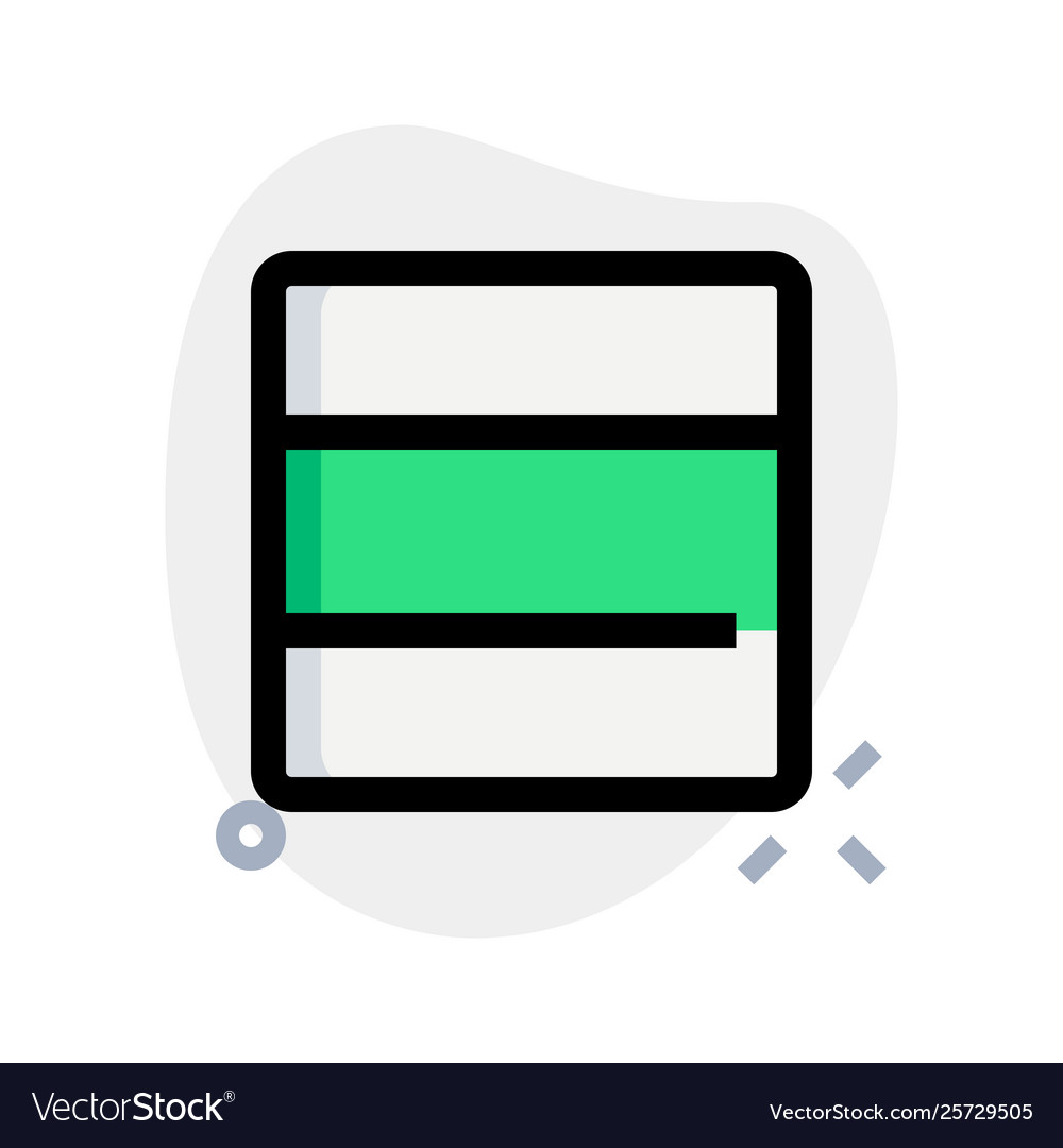 Horizontal lines with three layer cells in frame