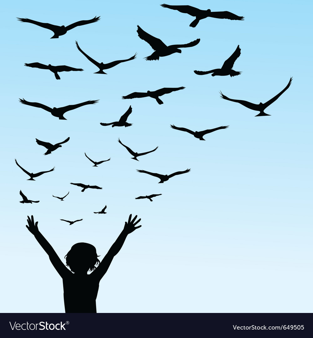 Learning to fly Royalty Free Vector Image - VectorStock