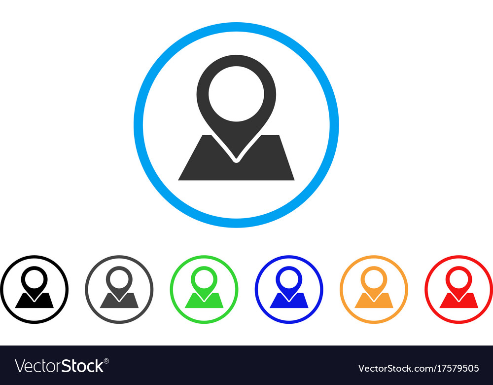 Map pointer rounded icon