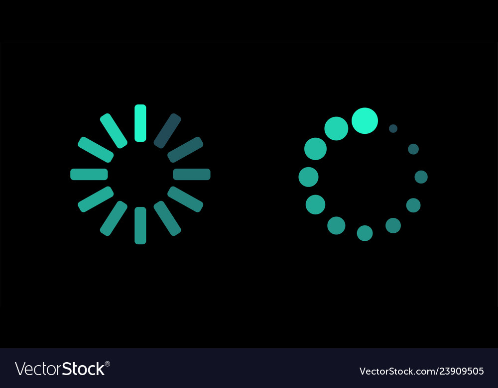 Neon loading icons load two