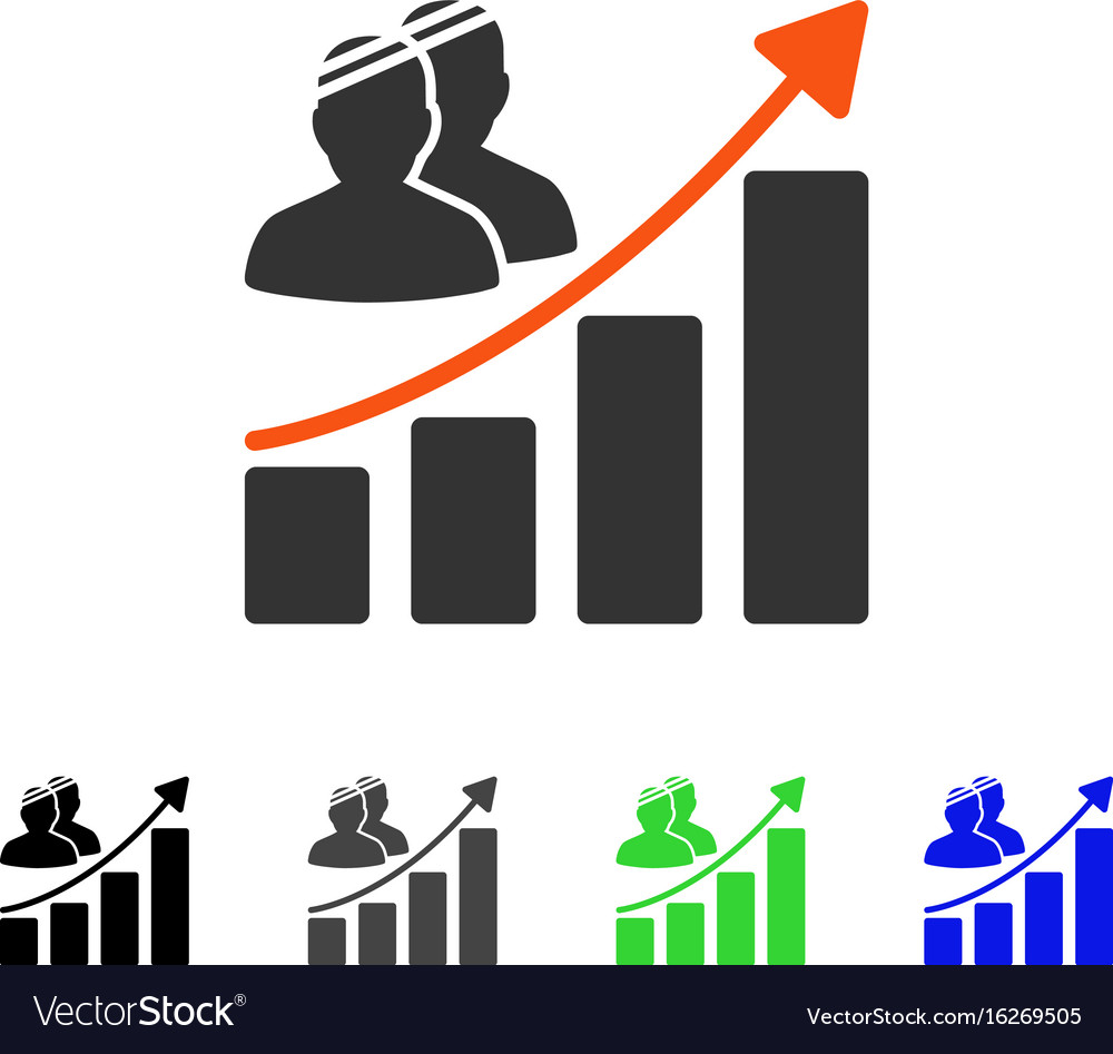 Patient growth chart flat icon