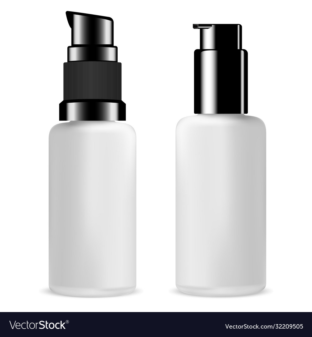 Pump dispenser bottle set glass serum