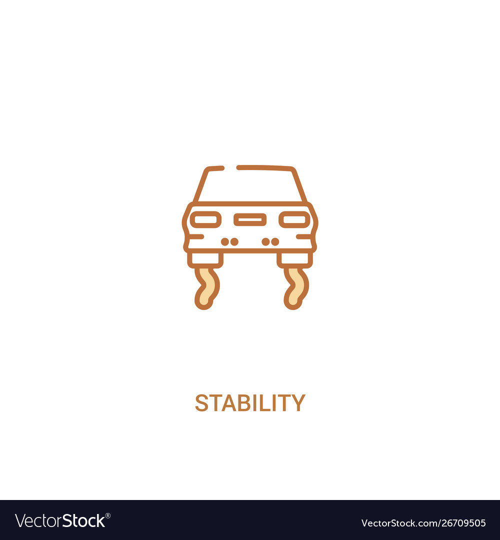 Stability concept 2 colored icon simple line vector image Stability concept 2 colored icon simple line