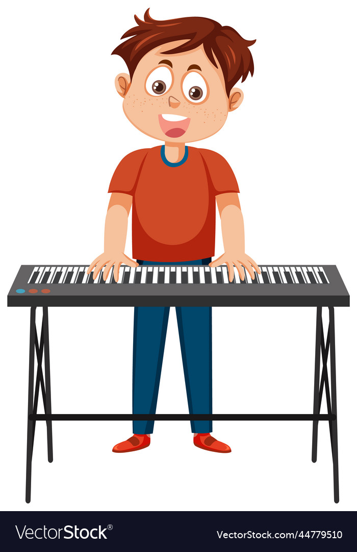 A man playing keyboard instrument