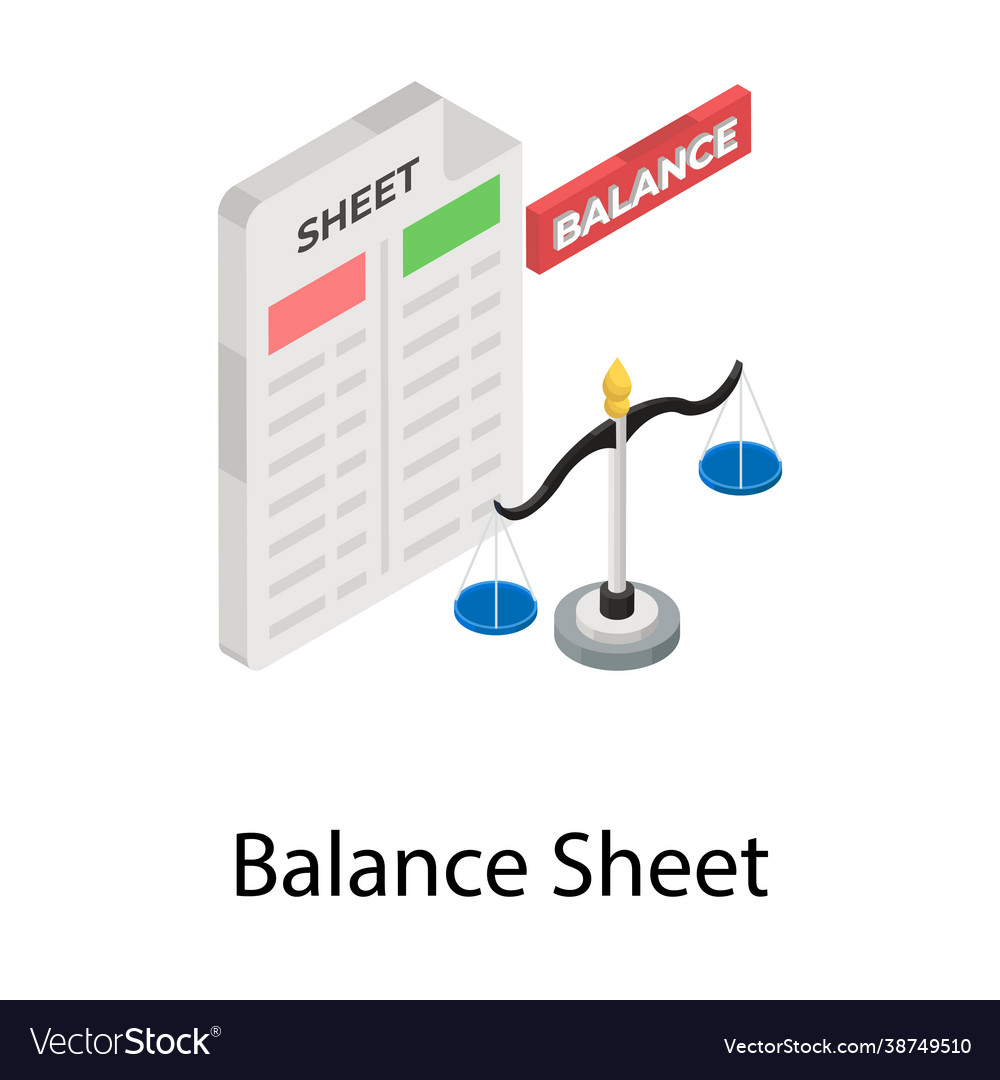 Balance sheet Royalty Free Vector Image - VectorStock