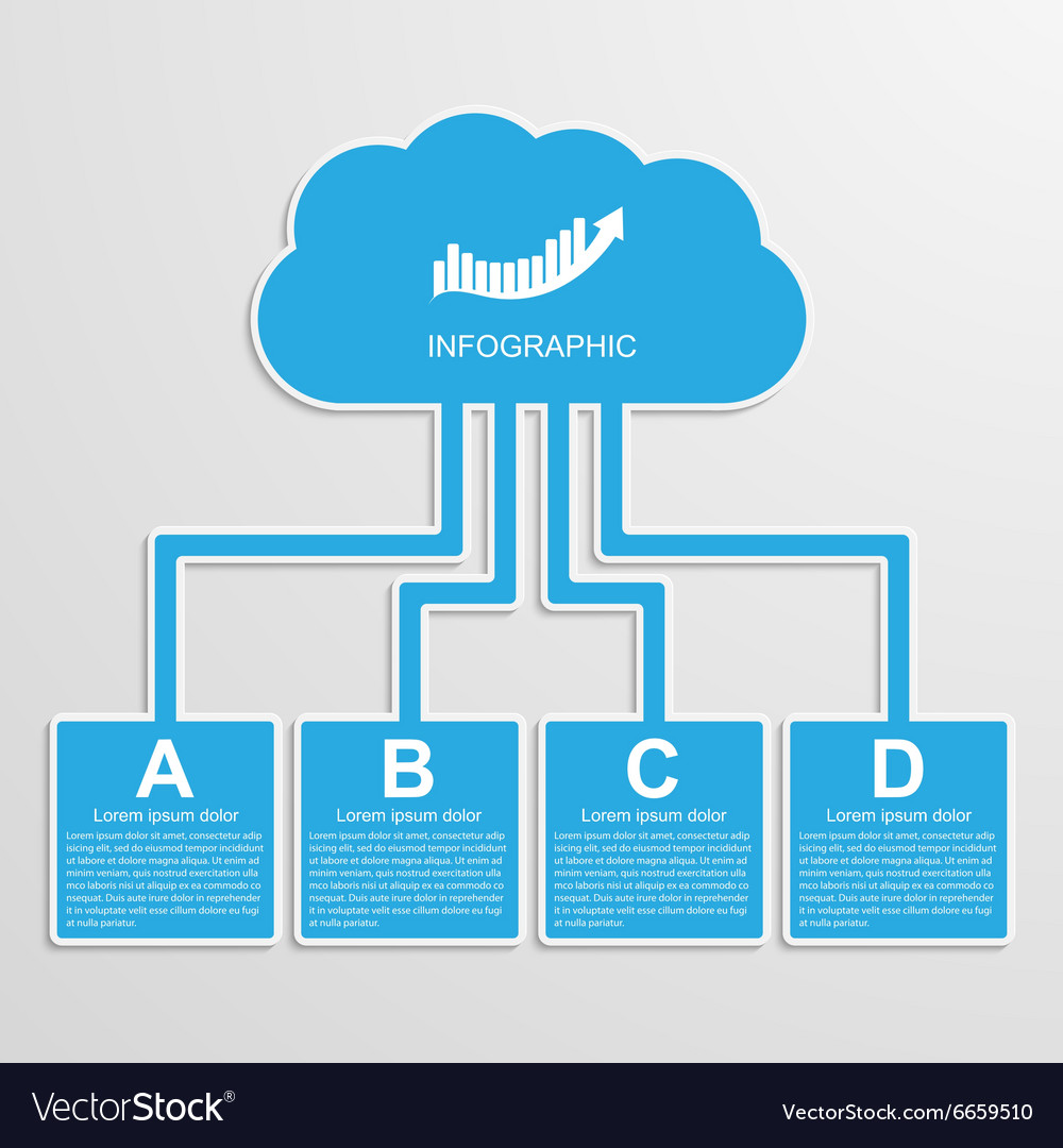 Cloud computing concept modern design template