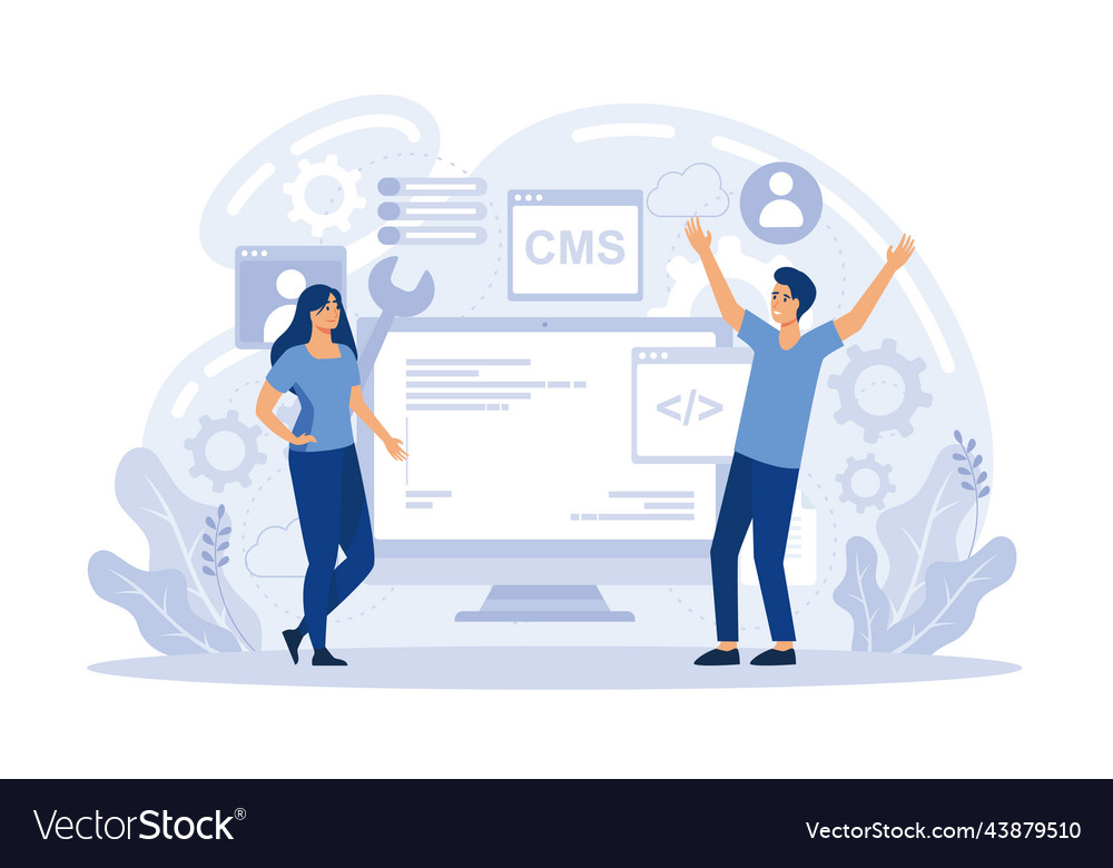 Content management system software engineering Vector Image Content management system software engineering