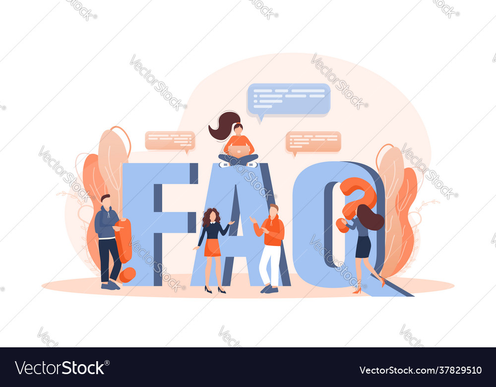 Frequently asked questions page template vector image Frequently asked questions page template