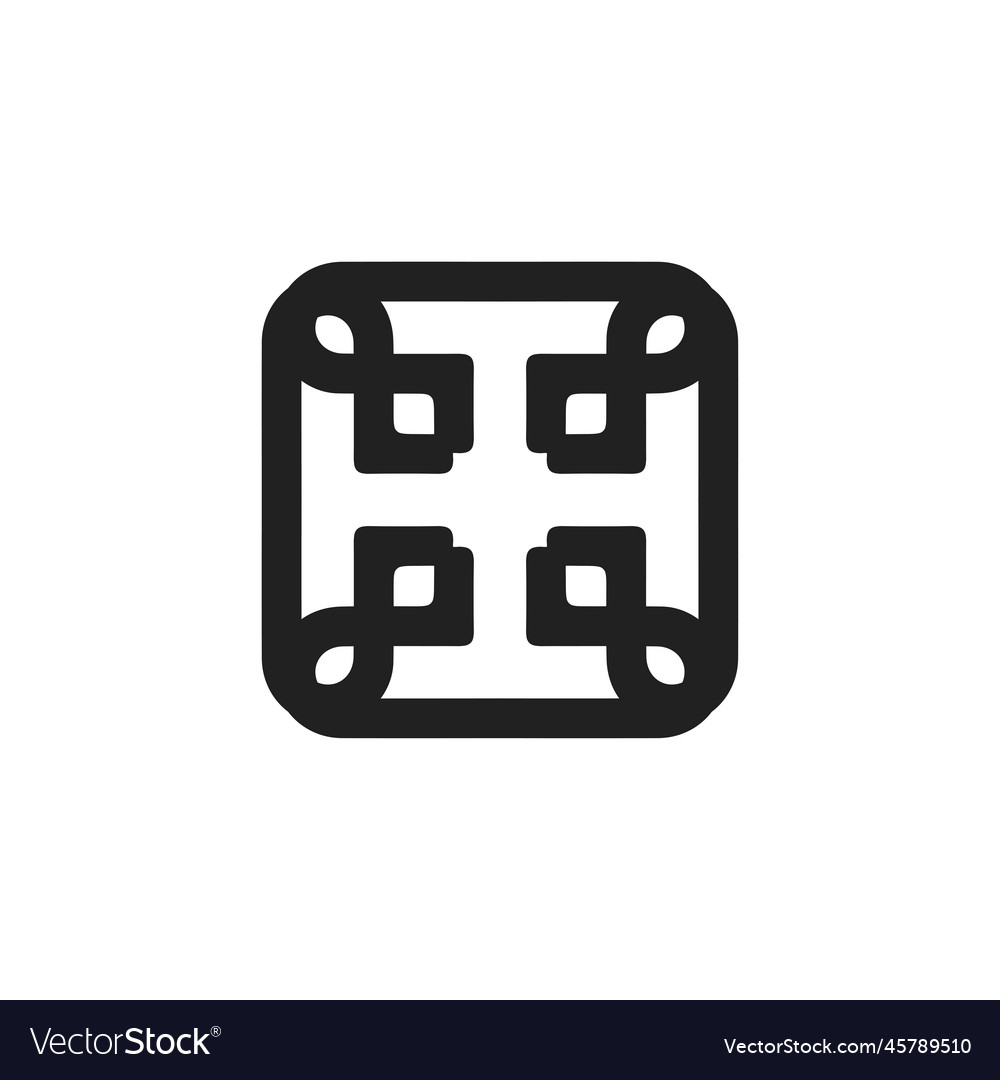 Full screen icon simple style poster background vector image Full screen icon simple style poster background