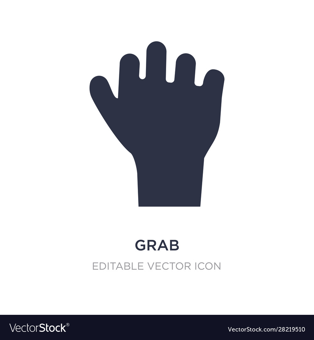 Grab icon on white background simple element from