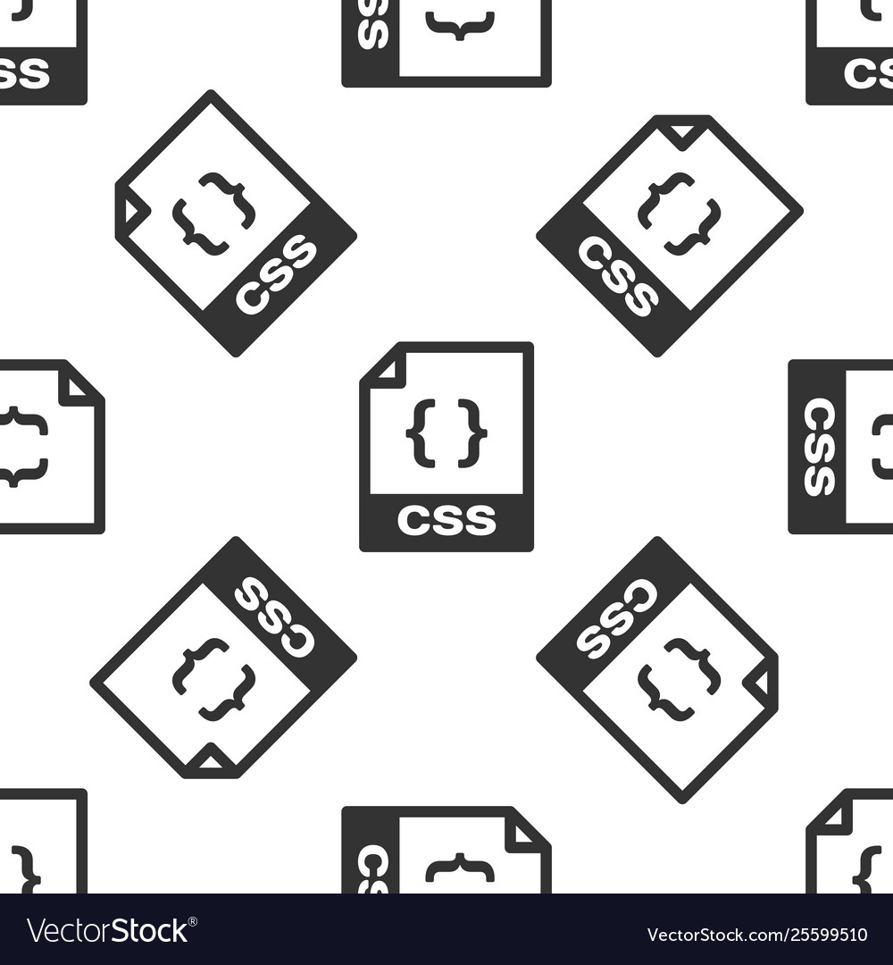 Grey css file document icon download button vector image Grey css file document icon download button
