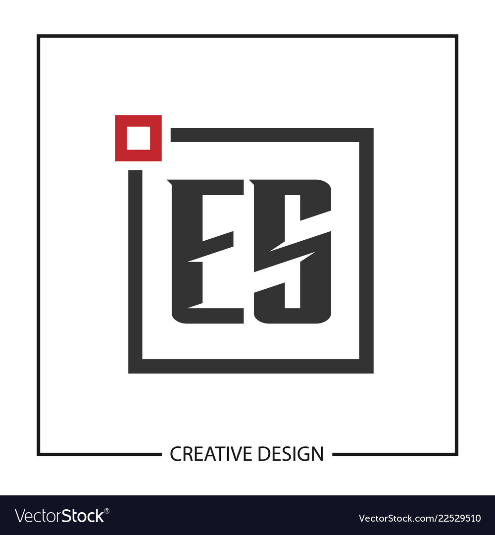 Initial letter es logo template design