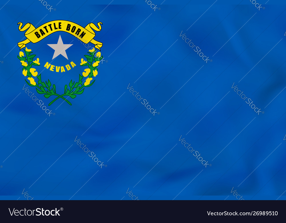 Nevada waving flag state background