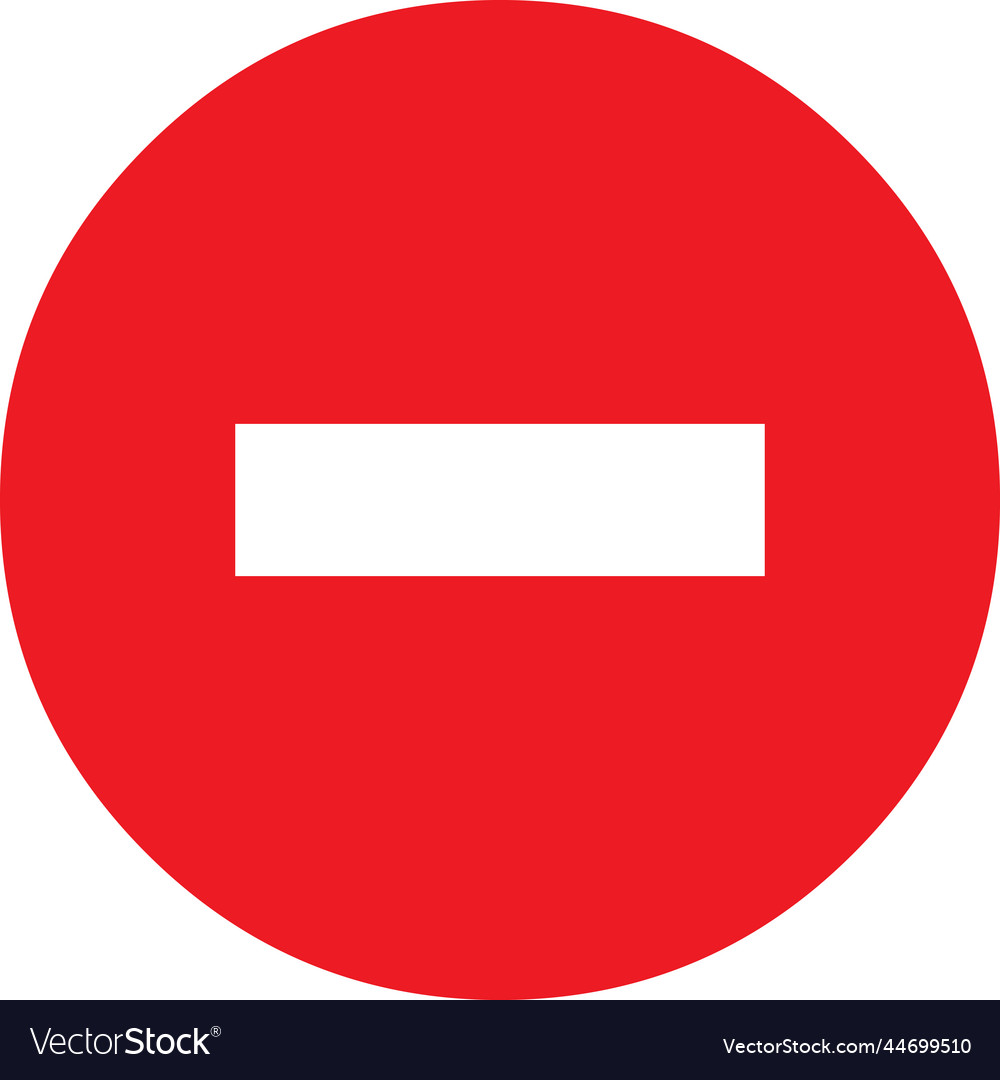 No entry symbol Royalty Free Vector Image - VectorStock