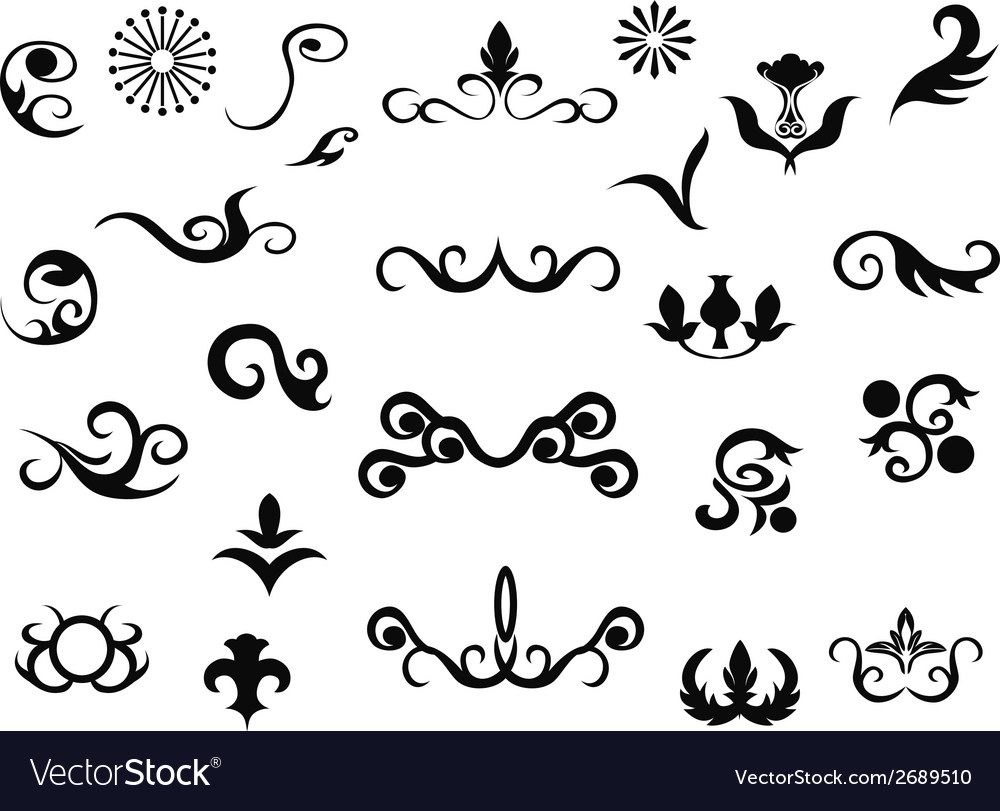 Ornamental Design Elements Royalty Free Vector Image