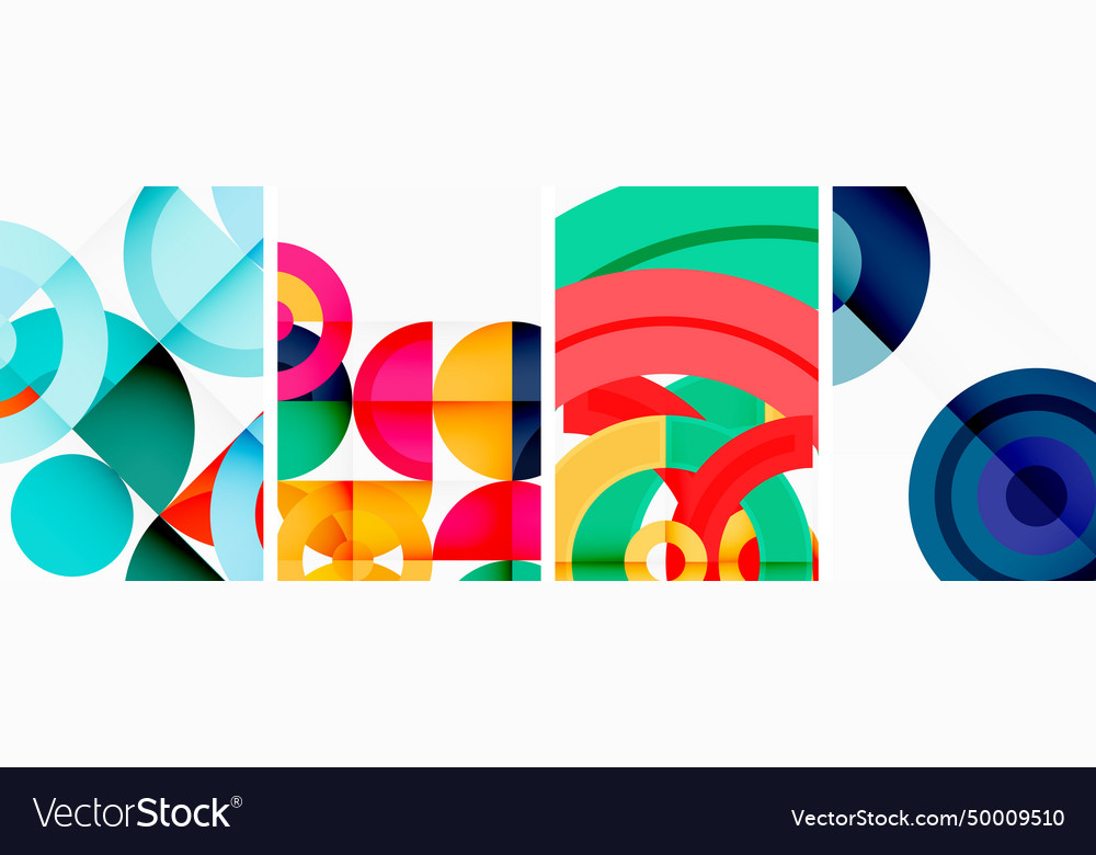Round geometric elements and circles in background Vector Image Round geometric elements and circles in background