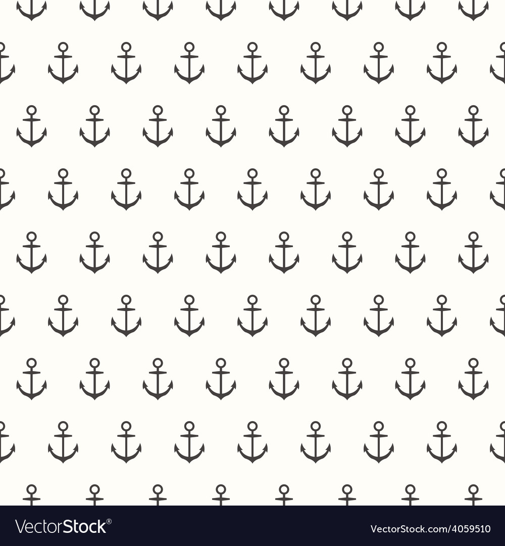 Seamless pattern with grey anchors