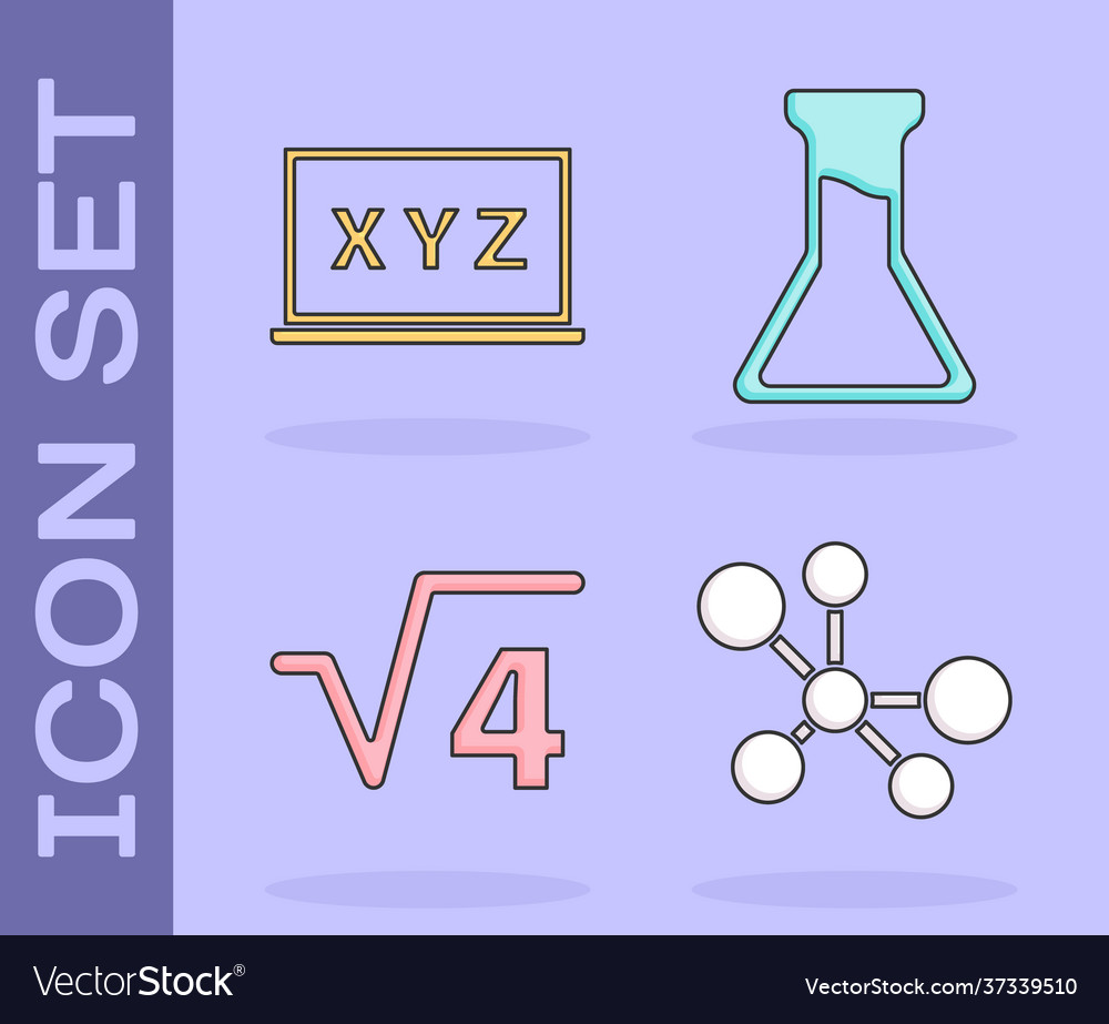 Set molecule xyz coordinate system square root vector image Set molecule xyz coordinate system square root