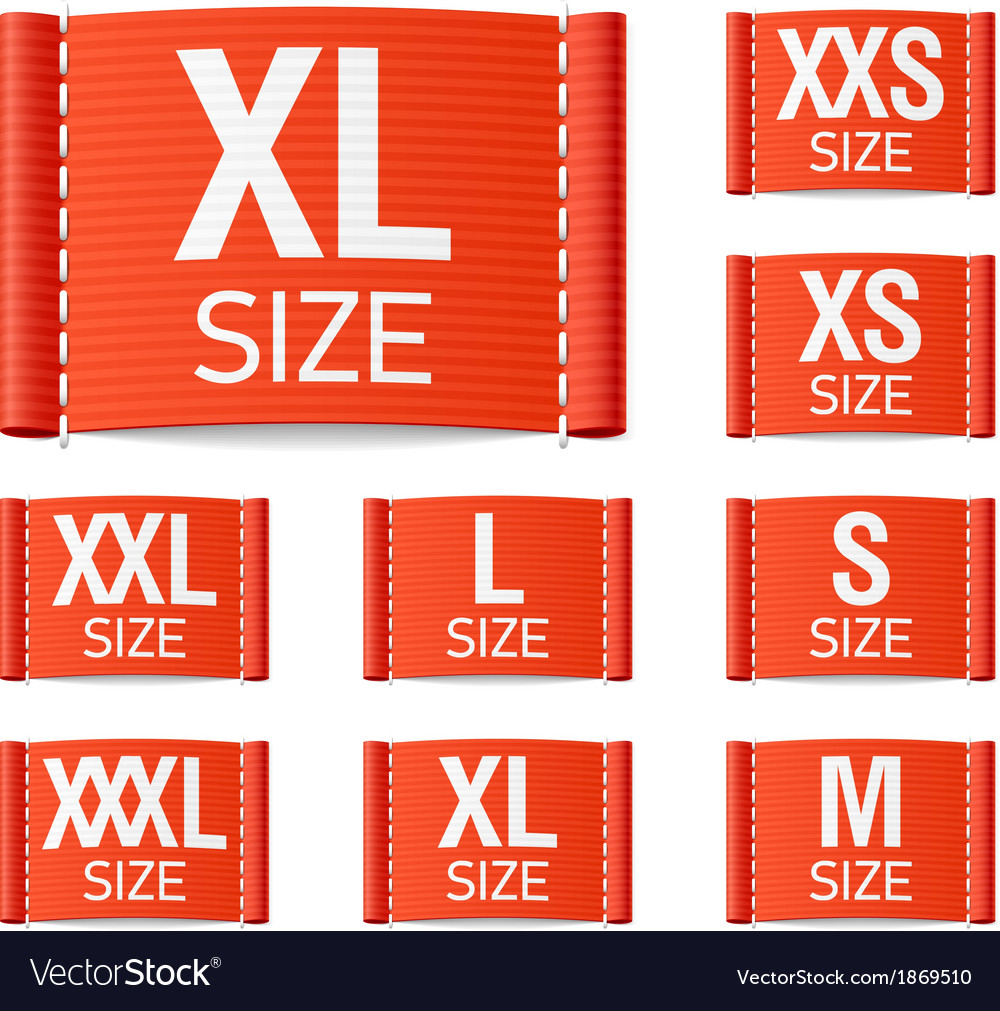 Premium Vector  Clothes size label s, m, l, xs, xl and xxl vector symbol