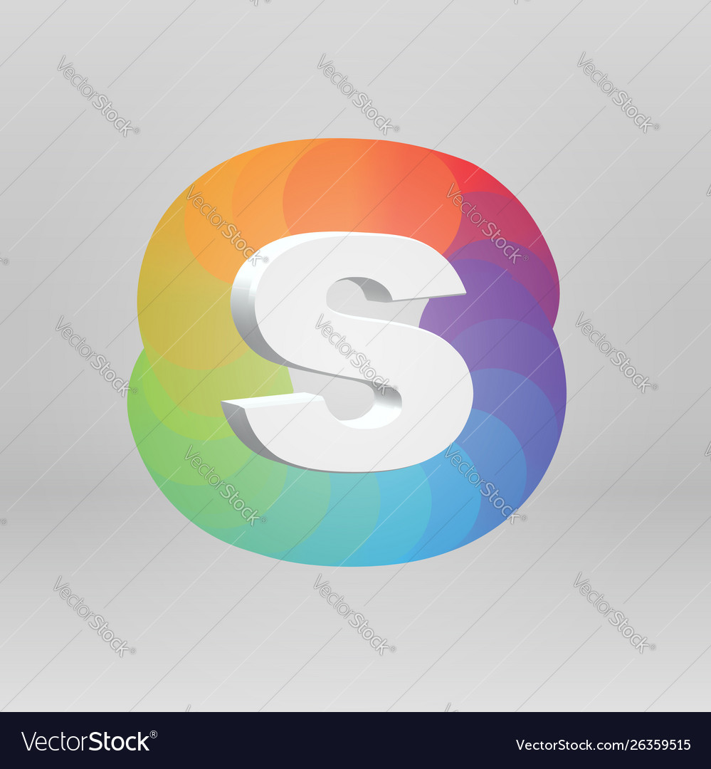 3d character from a fontset with colorful vector image 3d character from a fontset with colorful