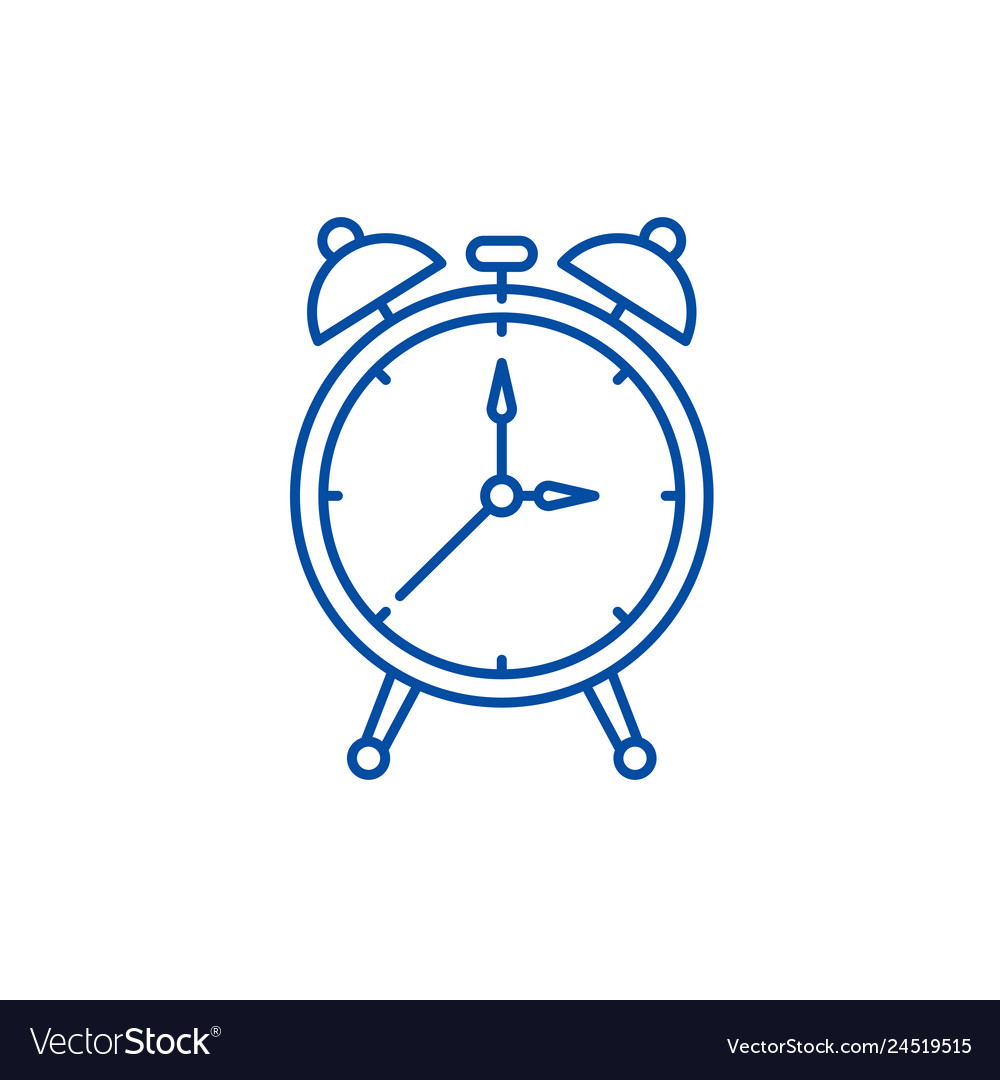 Alarm watch line icon concept flat