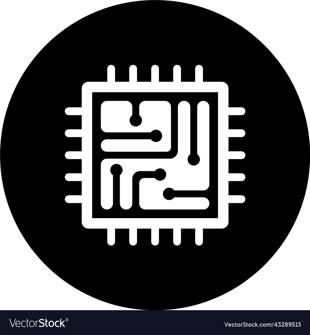 Board chip circuit computer icon black graphics
